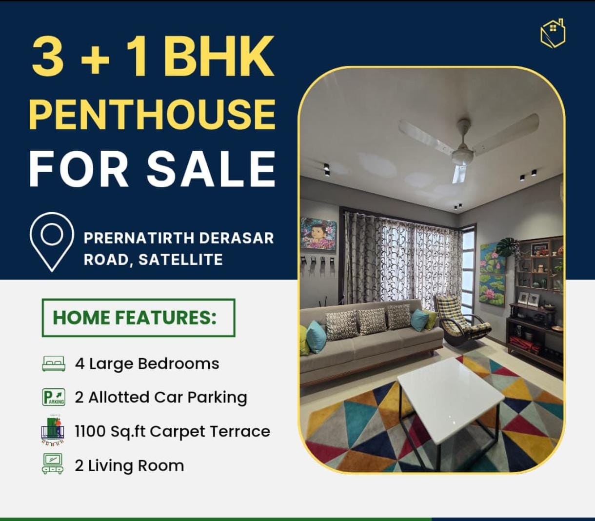 3+1 BHK Penthouse with Massive Terrace
